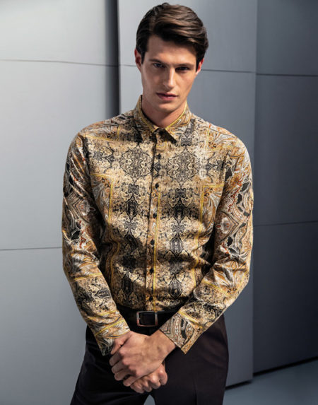 Foulard pattern men's shirt