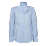Γυναικείο πουκάμισο ριγέ με σάρπα NaraCamicie T3191-FO8695