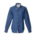 Λινό ανδρικό πουκάμισο NaraCamicie E1908-LA0197