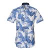 Tropical print ανδρικό πουκάμισο NaraCamicie  F2111-MA0196