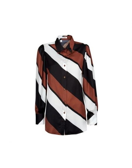 Striped 70's γυναικείο πουκάμισο Nara Camicie T7004-FO9157