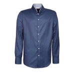 Mandarin collar ανδρικό πουκάμισο Nara Camicie T3891-HO3066
