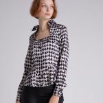 Twill patterned γυναικείο πουκάμισο Nara Camicie T7019-FO9205