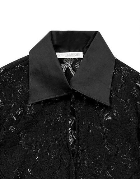 Zipped δαντελένιο πουκάμισο Nara Camicie T7026-FO9245