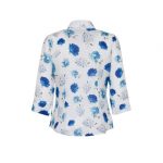 Floral print λινό πουκάμισο NaraCamicie T7087-FO9256