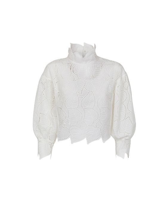 Broderie anglaise μπλούζα Nara Camicie T7102-FO9311