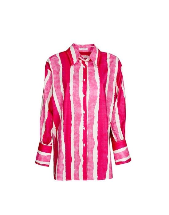 Tie dye γυναικείο πουκάμισο NaraCamicie T7098-FO9263