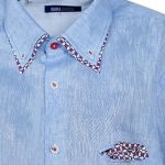 Double collar ανδρικό πουκάμισο NaraCamicie E2211-LA0279