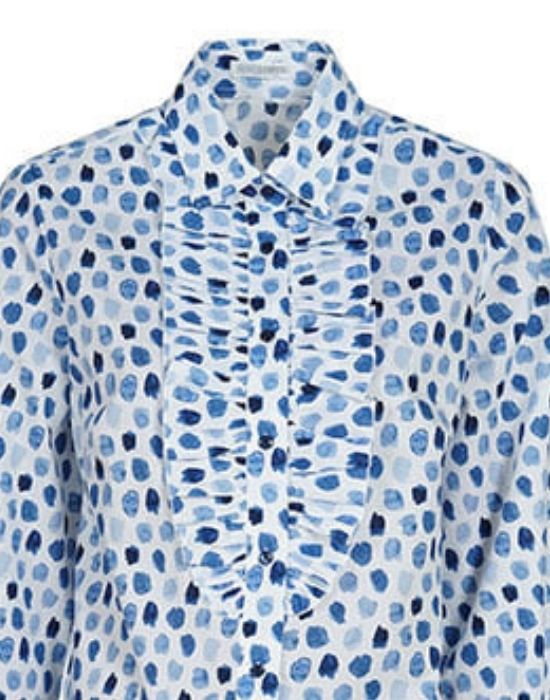 Polka dots print γυναικείο πουκάμισο NaraCamicie T7105-FO9257