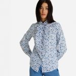 Polka dots print γυναικείο πουκάμισο NaraCamicie T7105-FO9257