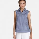 Striped polo blouse NaraCamicie T3191-DO9265