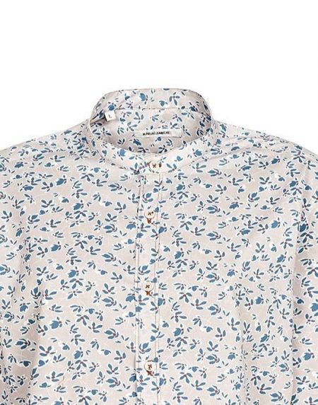 Floral print ανδρικό πουκάμισο NaraCamicie E2202-LA0262