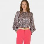 Printed blouse with puffed sleeves Nara Camicie BRD18