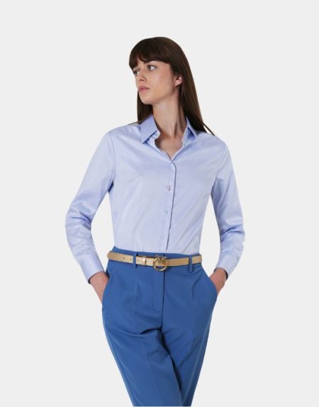 naracamicie-Shirt-with-contrast-details-front-azzure-SRD42