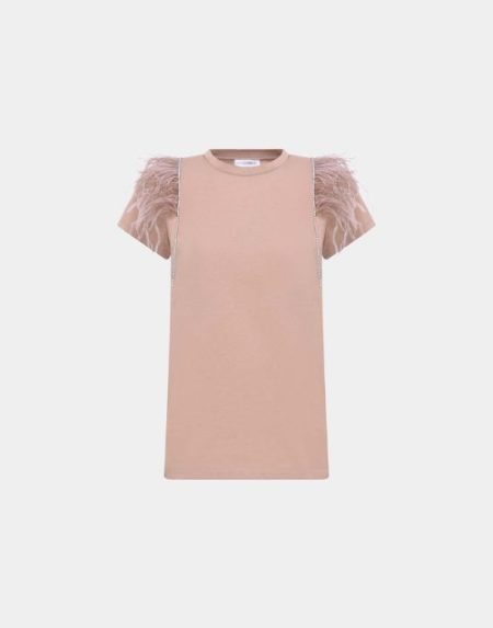 T-shirt with fringes Nara Camicie TRE15