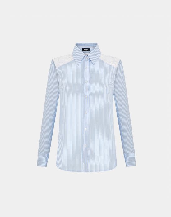 Striped shirt with macrame’ Nara Camicie SRE45