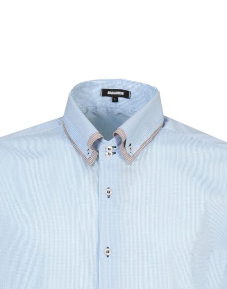 Cotton check man shirt Nara Camicie T3845-MSD77
