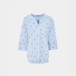 Embroidered cotton muslin shirt Camicetta Snob 41334 973R c328R
