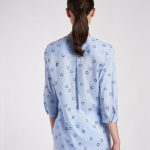 Embroidered cotton muslin shirt Camicetta Snob 41334 973R c328R