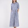 Embroidered linen cotton dress Camicetta Snob  41347 915R c416R