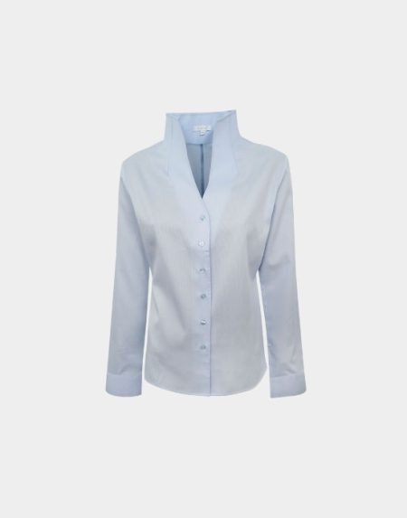 Stand up collar piquet shirt Exenne W075 E1389