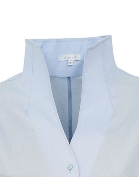 Stand up collar piquet shirt Exenne W075 E1389