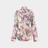 Floral print satin shirt Exenne W015-E1310