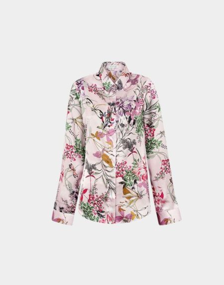 Floral print satin shirt Exenne W015-E1310