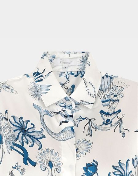 Print satin shirt Exenne W015 E1330