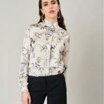 Print satin shirt Exenne W015 E1330