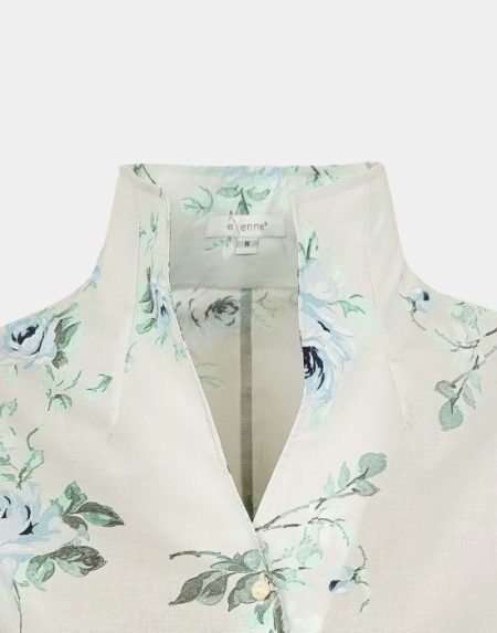 Stand up collar floral Exenne W075 E1317