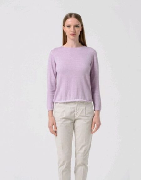 Round neck cotton sweater  Olivia