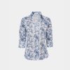 Printed broderie anglaise shirt Exenne W070p E1315