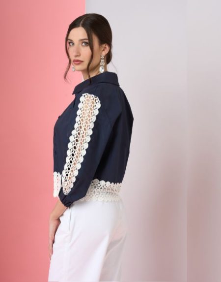 Shirt with macrame Exenne W603 E1344