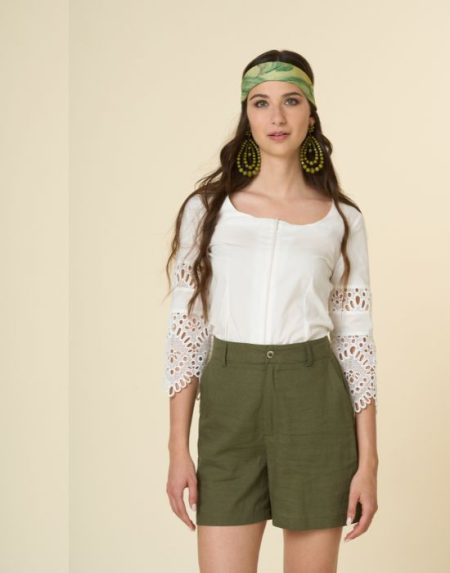 Shirt with macrame Exenne W606 E1345