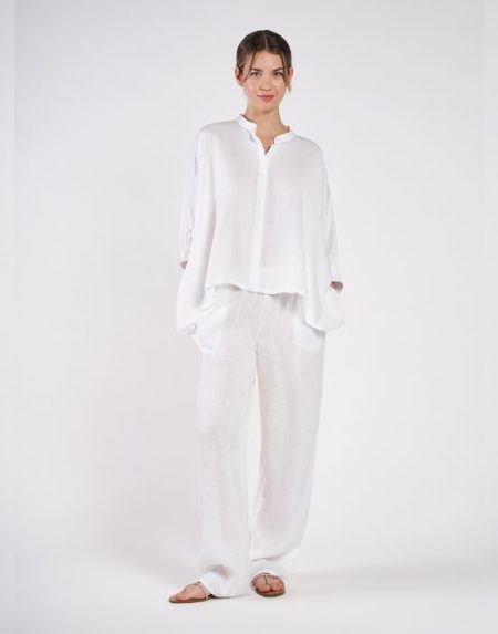 Overzise linen shauntung shirt  CamicettaSnob 41313-963-c165