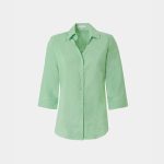 3/4 sleeve pure linen shirt Exenne W070p-E1364