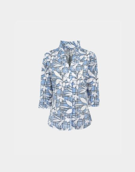 Floral print 3/4 sleeve shirt Exenne W075-E1371