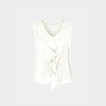 Frilled satin blouse Exenne W638-E1386