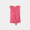 Frilled satin blouse Exenne W638 E1386