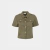Cropped military shirt Exenne W633-E1383