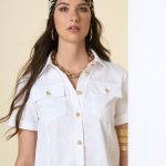 Cropped military shirt Exenne W633-E1383