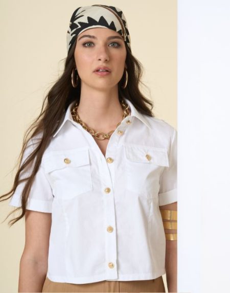 Cropped military shirt Exenne W633-E1383