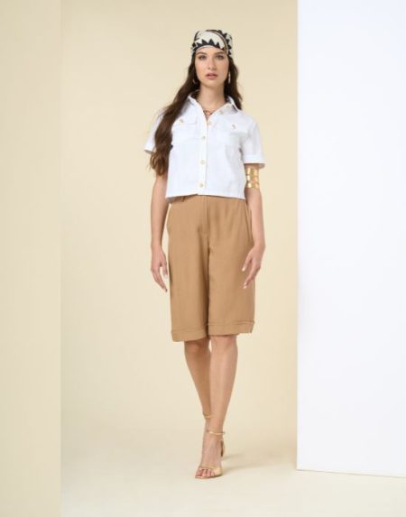 Cropped military shirt Exenne W633-E1383