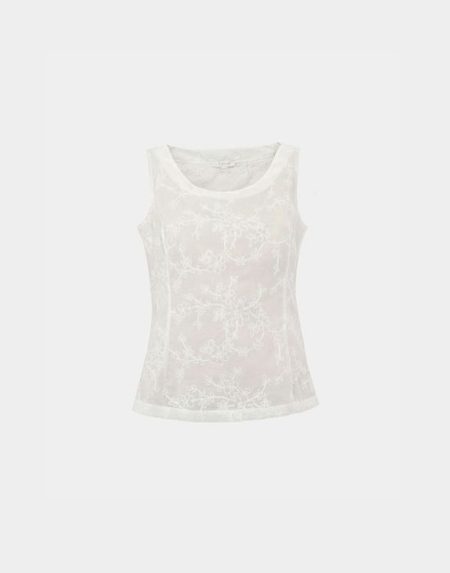 Cotton poplin embroideded top Exenne W615 E1334