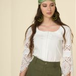 Shirt with macrame Exenne W606 E1345