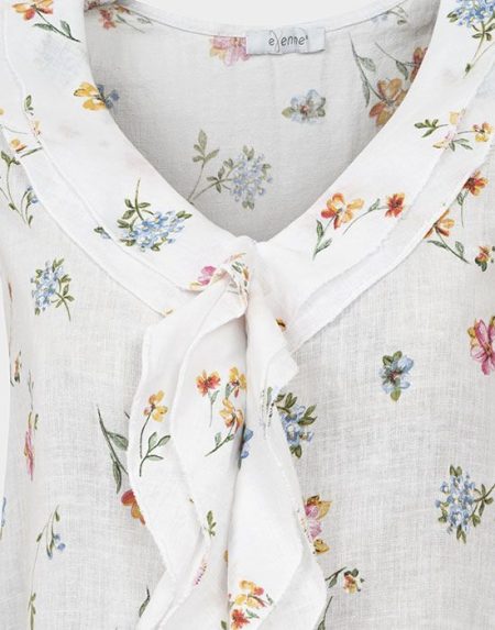 Linen floral blouse Exenne W650