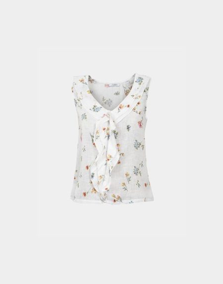 Linen floral blouse Exenne W650